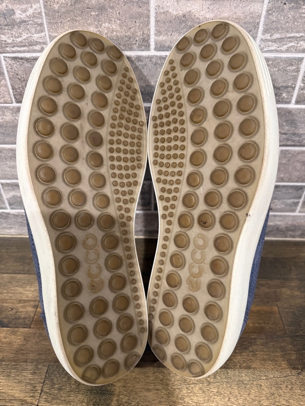 ECCO Soft 7 Marine Perforated Navy Low Top Sneakers Men's size 11 (EU 45) - Picture 13 of 13